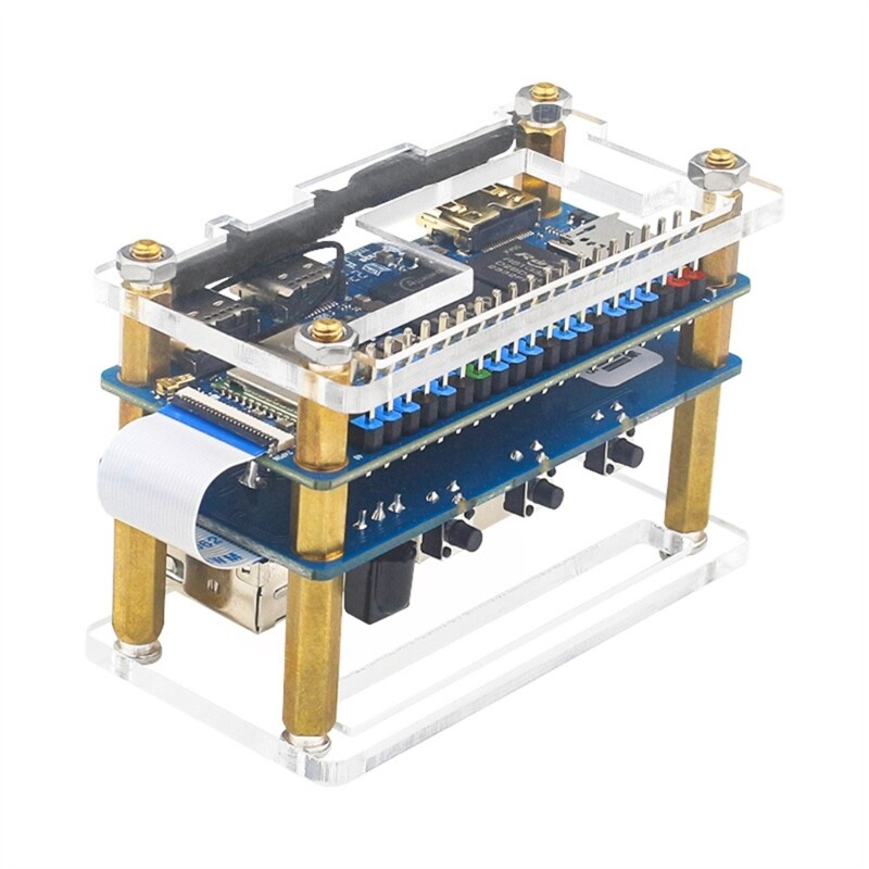 Development Board with Transparent Acrylic Housing for OrangePi 0 2W Board
