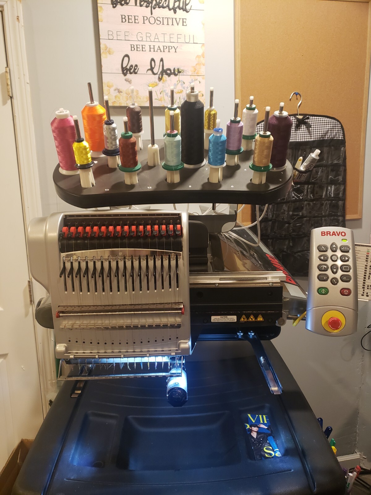 Melco Bravo II Single Head 16 Needle Embroidery Machine
