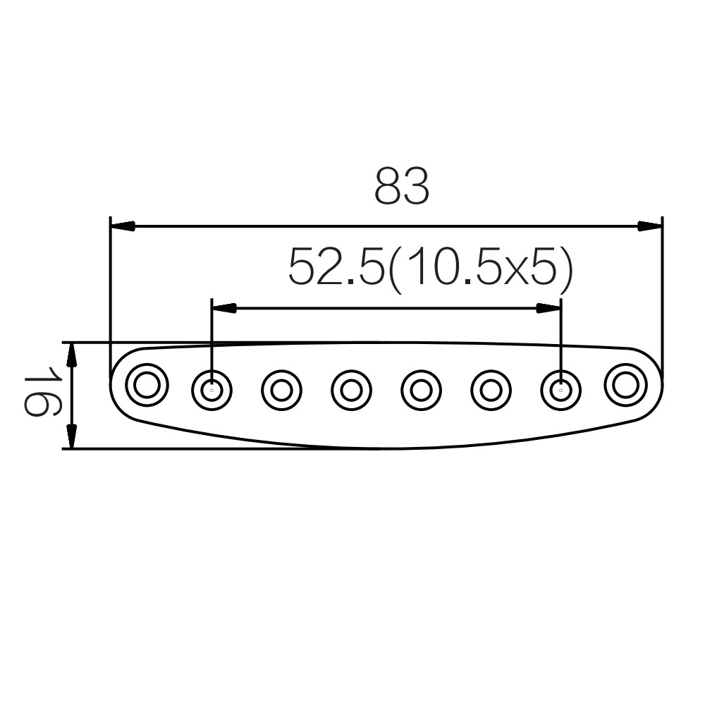 KAISH Guitar Bridge String Thru Body Ferrule Plate String Bushing Plate