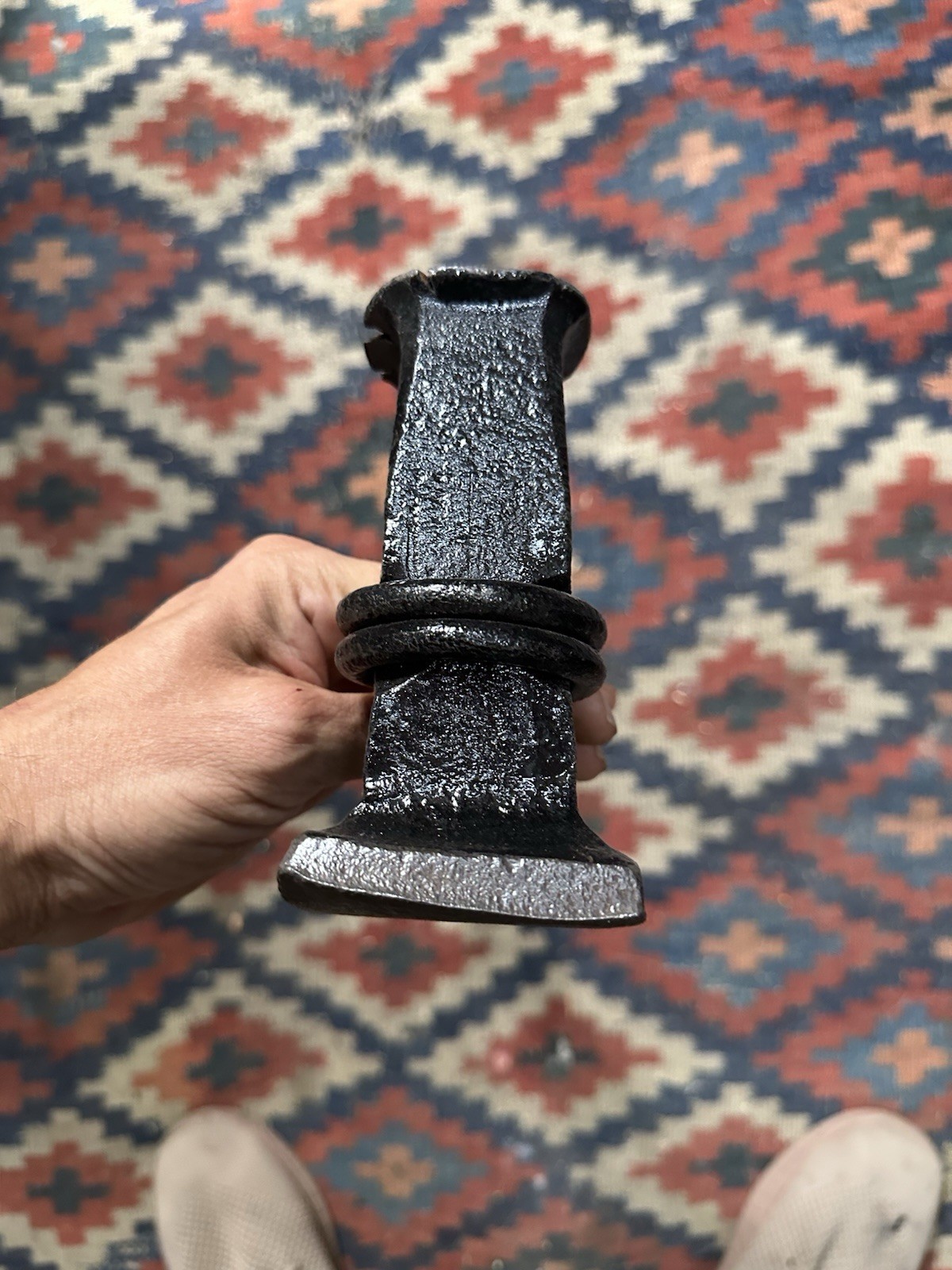 Large Blacksmiths Flatter with Wrought Handle - 65mm Squared Face - 52cm Long