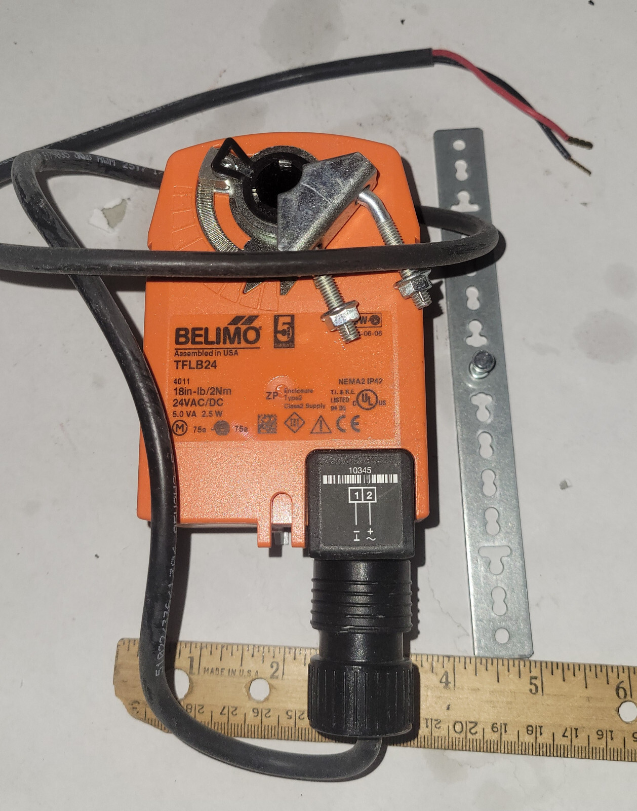 Belimo Actuator TFLB24 24V Spring Return Fail-Safe, On/Off, Direct Coupled