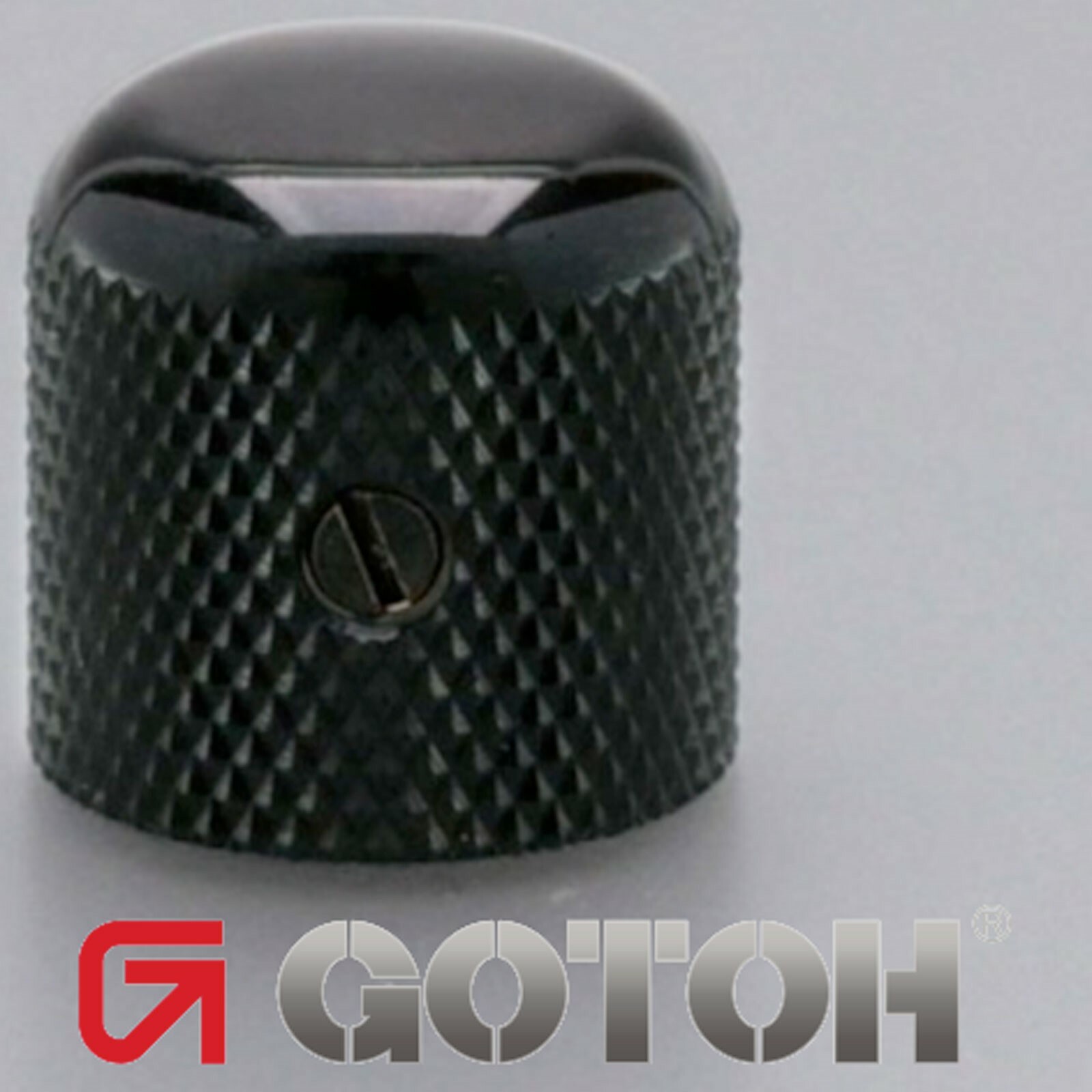 NEW (1) Gotoh VK1-18 - Control Knob DOME - Bass, Guitar, 6mm ID - METAL - BLACK