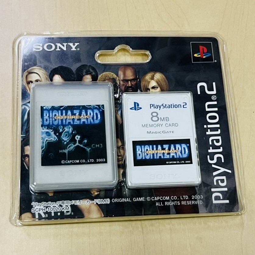 NEW Sealed Sony PS2 8MB Memory Card Biohazard Resident Evil Outbreak SCPH-10020