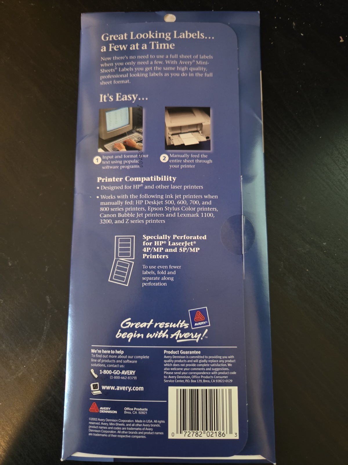 Avery 2186 Laser 3.5" Diskette Labels White - NEW