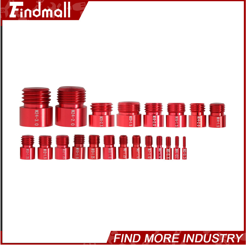 Findmall 44Pcs Inch & Metric Nut Bolt Thread Checker Identifier Thread Gauge Box