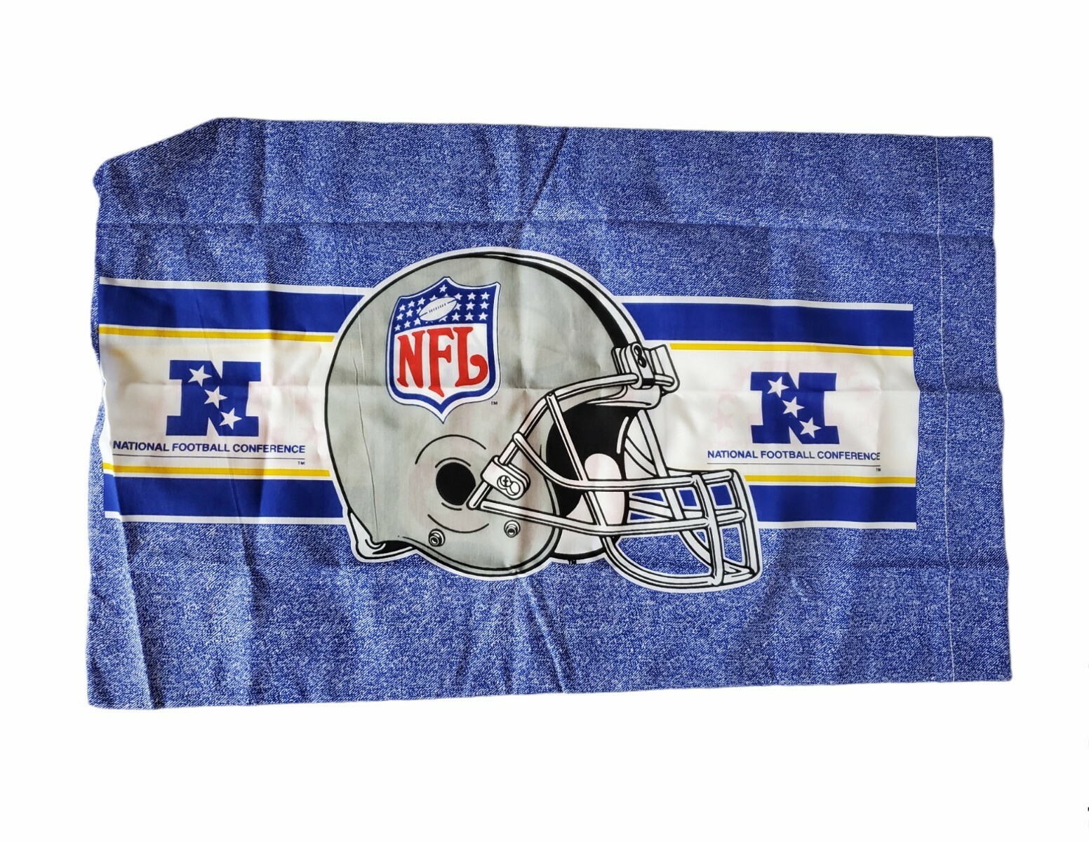 VTG NFL American Football Conference 1995 Graphic Pillowcase Blue Made in USA