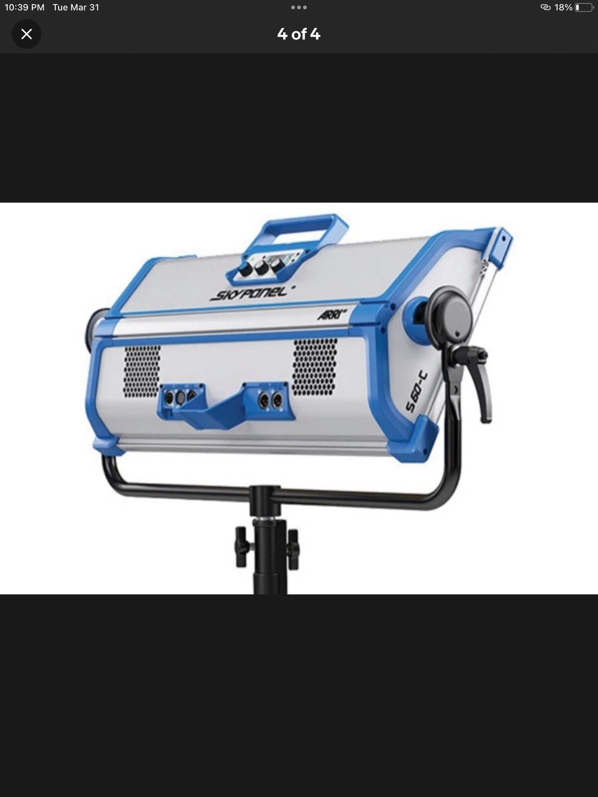 ARRI SkyPanel S60-C LED Softlight - Yoke (Blue/Silver, Edison Man) - Brand New
