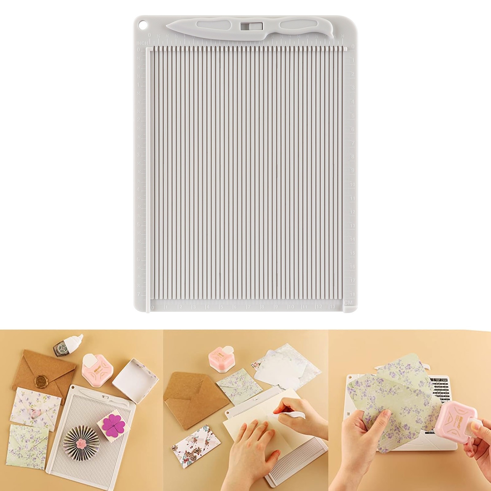 Craft Mini Scoring Board& Bone Folder Set Score and Fold Tool Envelope Maker