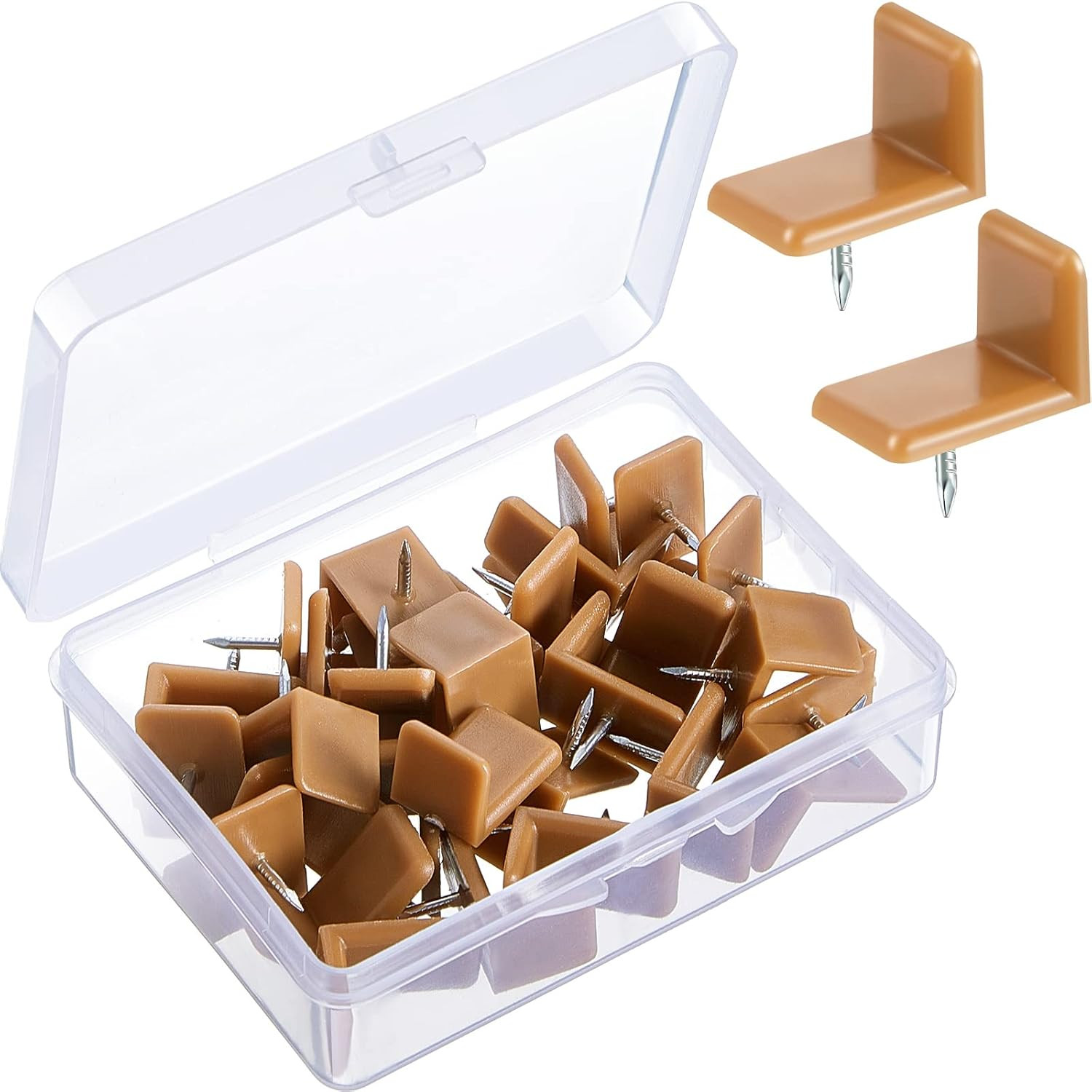 L-Shape Tack-in Drawer Glide Brown Furniture Slider Tack Glide for Repairing Dre