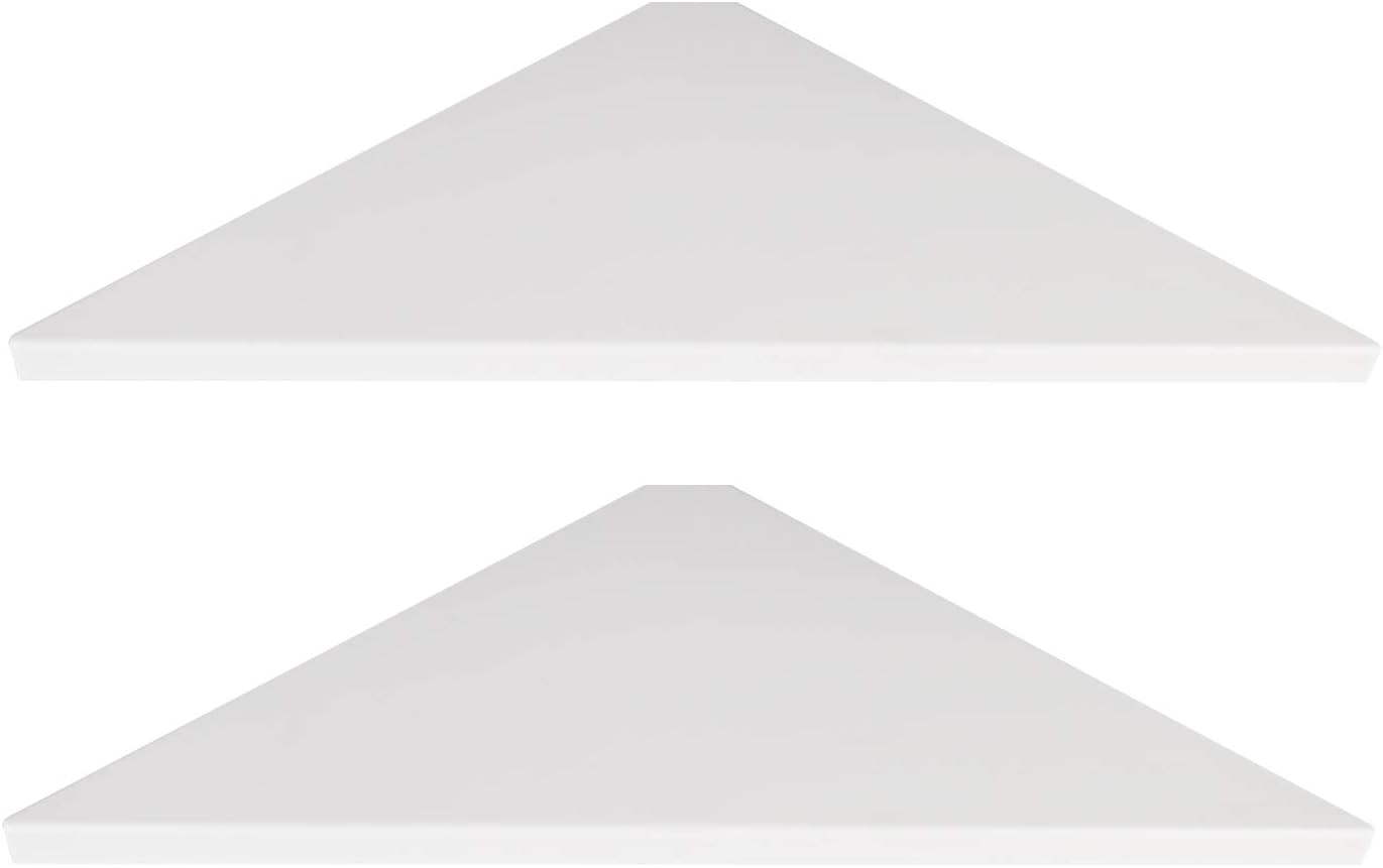 Corner Mounting Shelf Set of 2 – Easy to Install Floating Wall Shelves with Wood