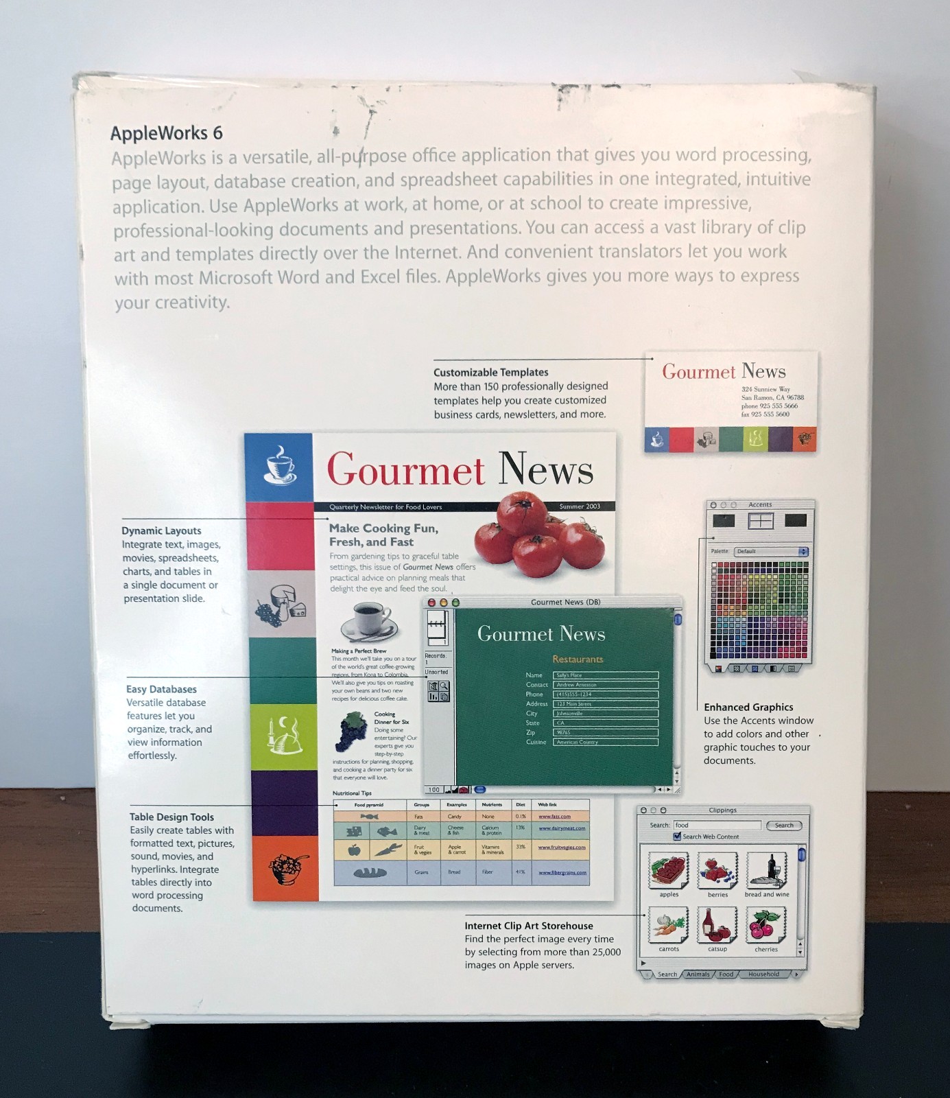 AppleWorks 6 Version 6.2.7 in box with all paperwork and disc