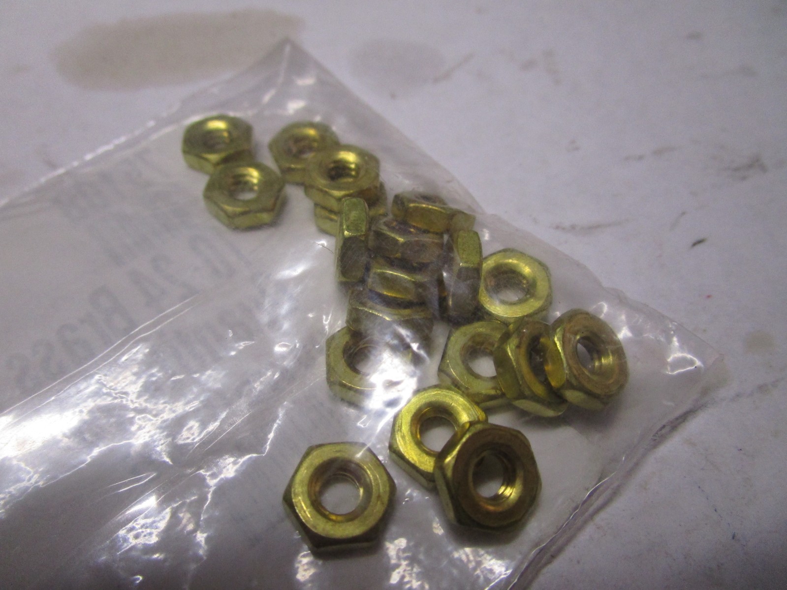 #10-24 Brass Machine Screw Hex Nut QTY 19