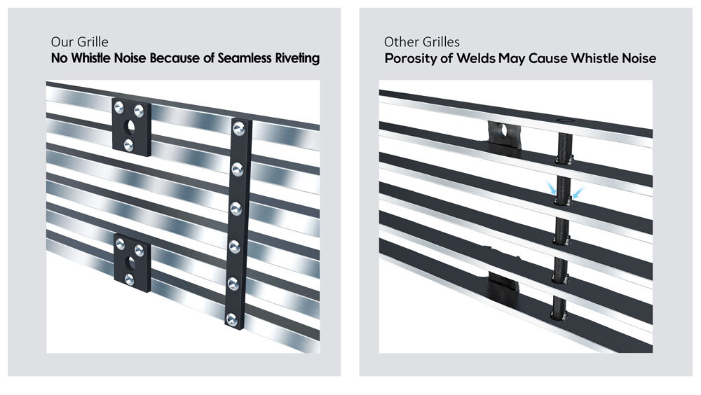 For 2006 Chevy Silverado 1500 HD SS Upper Stainless Chrome Billet Grille Insert