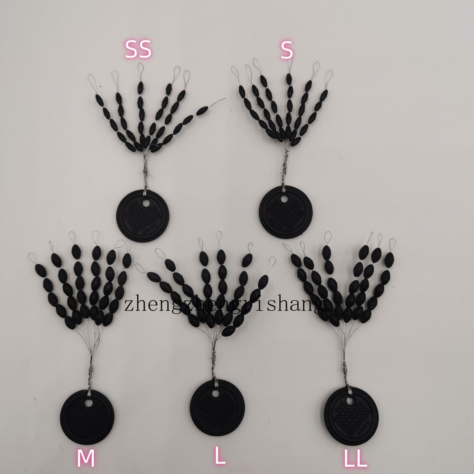 300Pcs/10Pack Fishing Bobber Beads Stoppers 30 in 1 Float Sinker Stops Oval