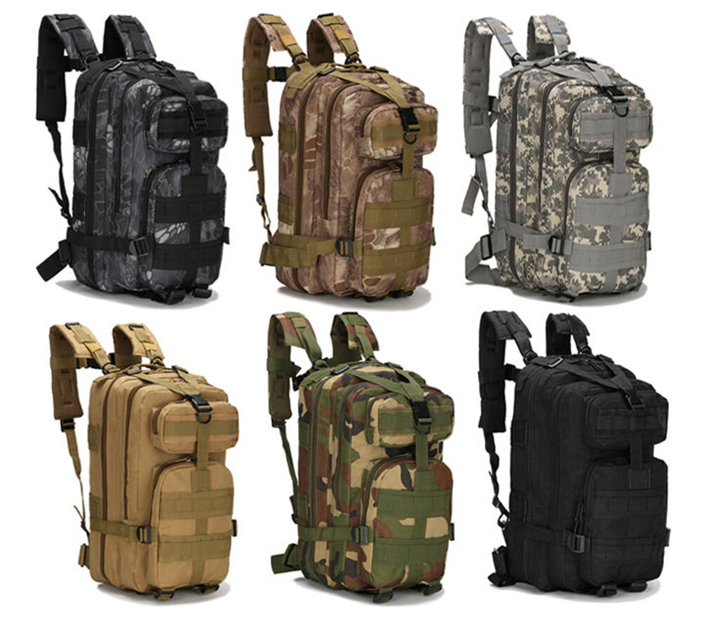 30LOutdoor Military Tactical Backpack Rucksack Camping Hiking Bag Travel USA
