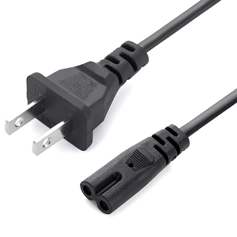 AC Power Cord 2 Prong Cable for PS5 PS4 PS3 Xbox TV Laptop Monitor PC USA