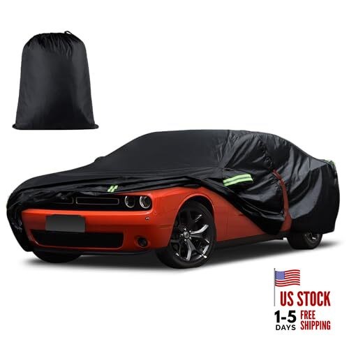 Car Cover 2008-2025, Waterproof All Weather for Custom Fit for Dodge Challenger