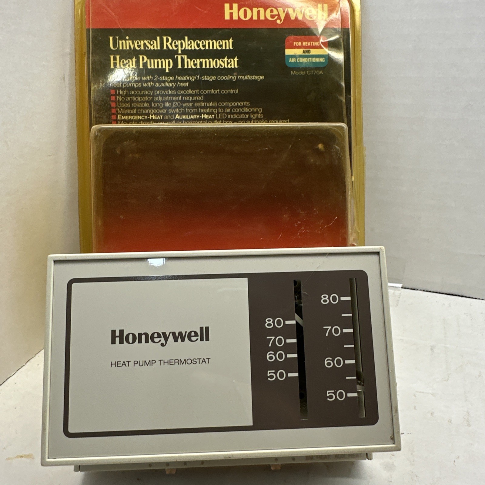 Honeywell Heat Pump Manual Thermostat CT70A Heating AC Unit New