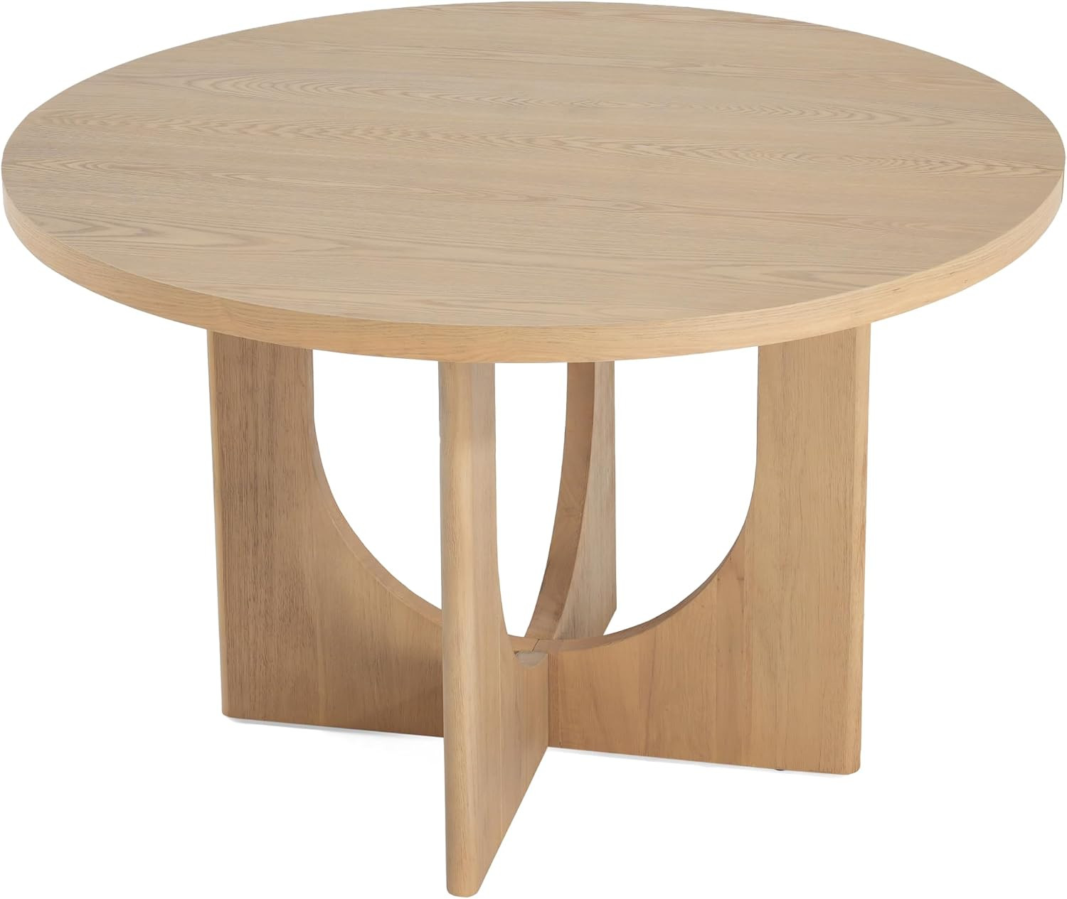 Guma 48" round Dining Table for 4, Compact MDF Kitchen Table with Pedestal Base,