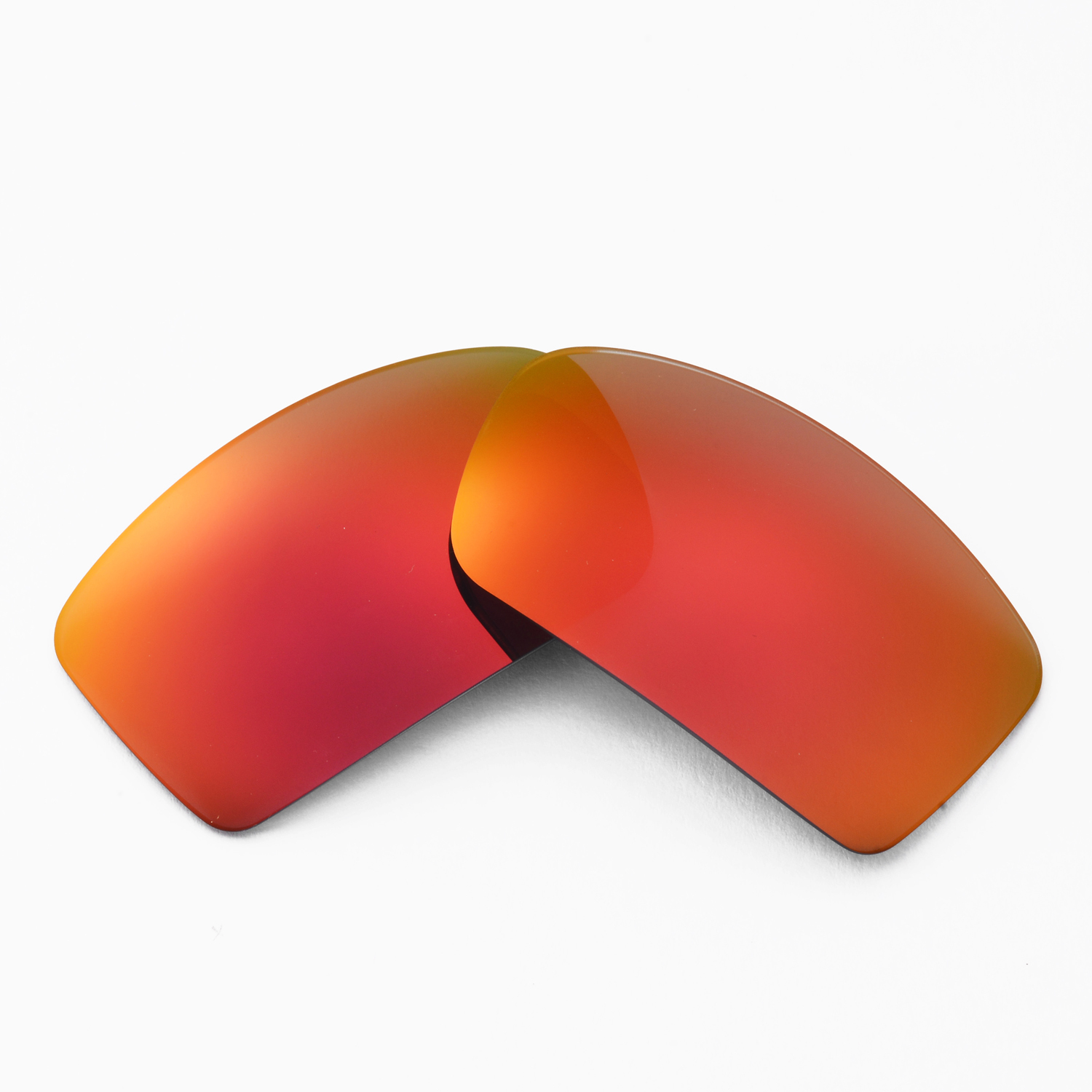 Walleva Non-Polarized Fire Red Replacement Lenses For Oakley Gascan Sunglasses