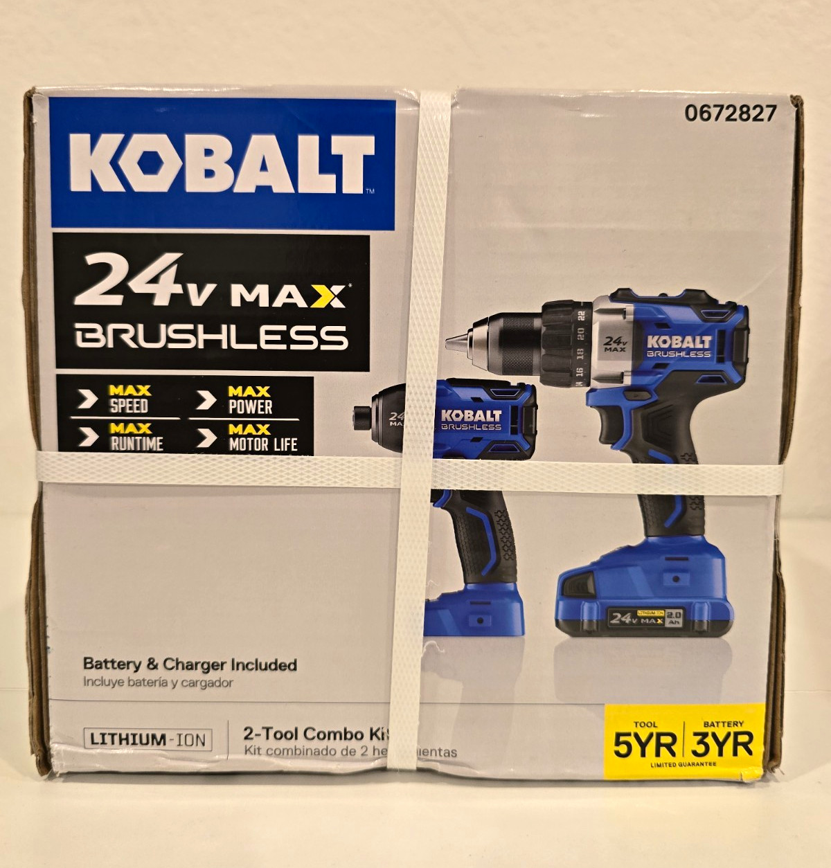 Kobalt 24V Max 2-Tool Combo Kit Drill & Driver Kit Battery & Charger #KLC 2024A