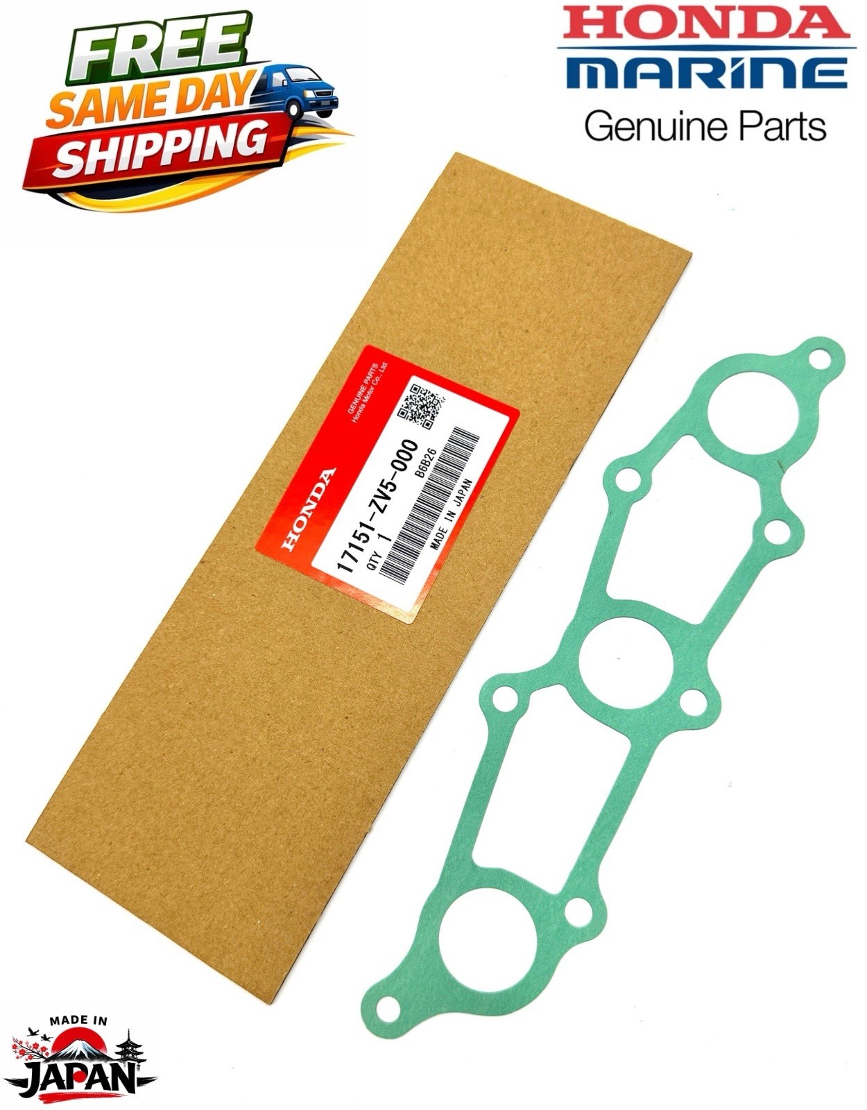 Genuine Honda Intake Manifold Gasket 17151-ZV5-000 BF35 BF40 BF45 BF50 OEM NEW