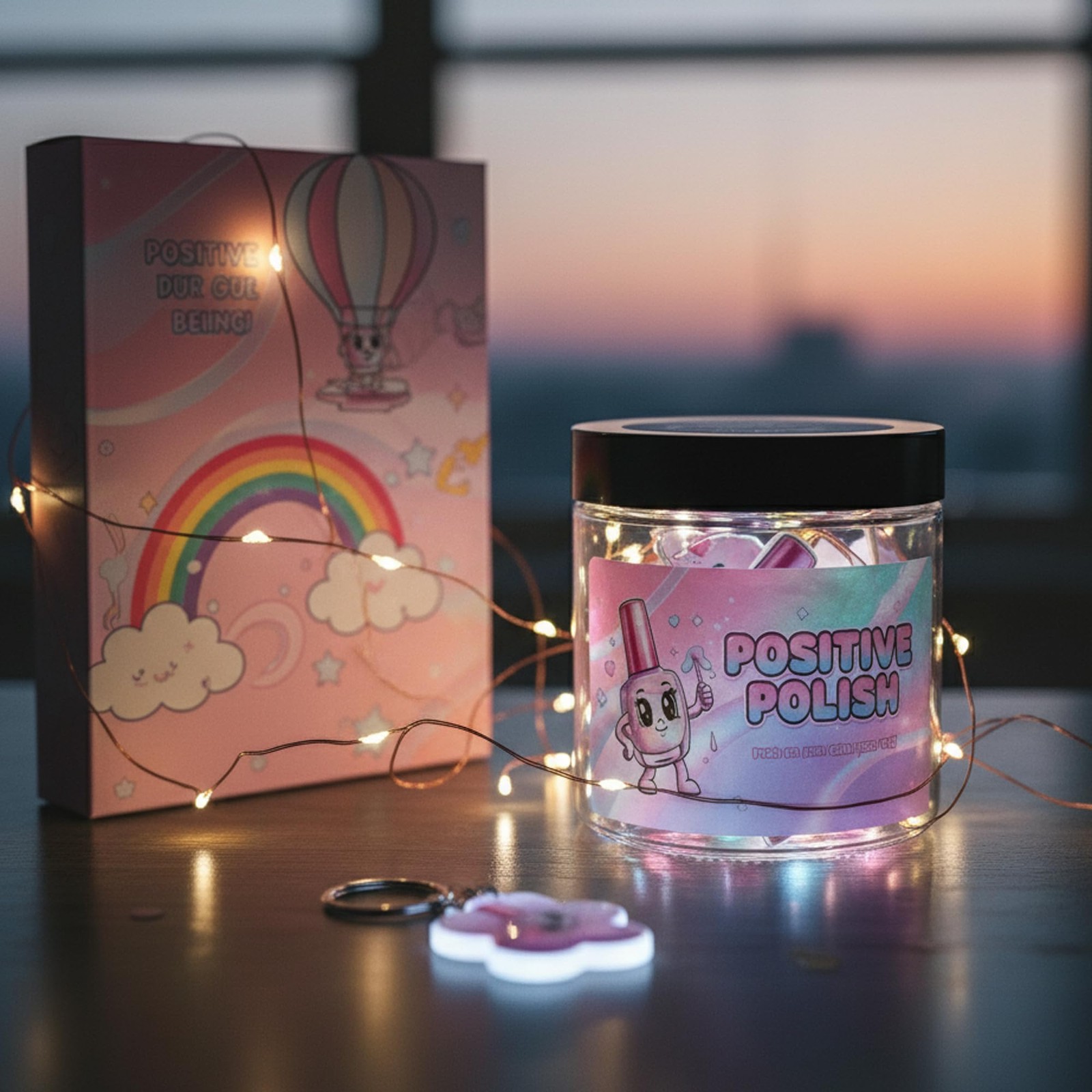 Positive Nail Polish Affirmation Jar, 60 Medium, Jar