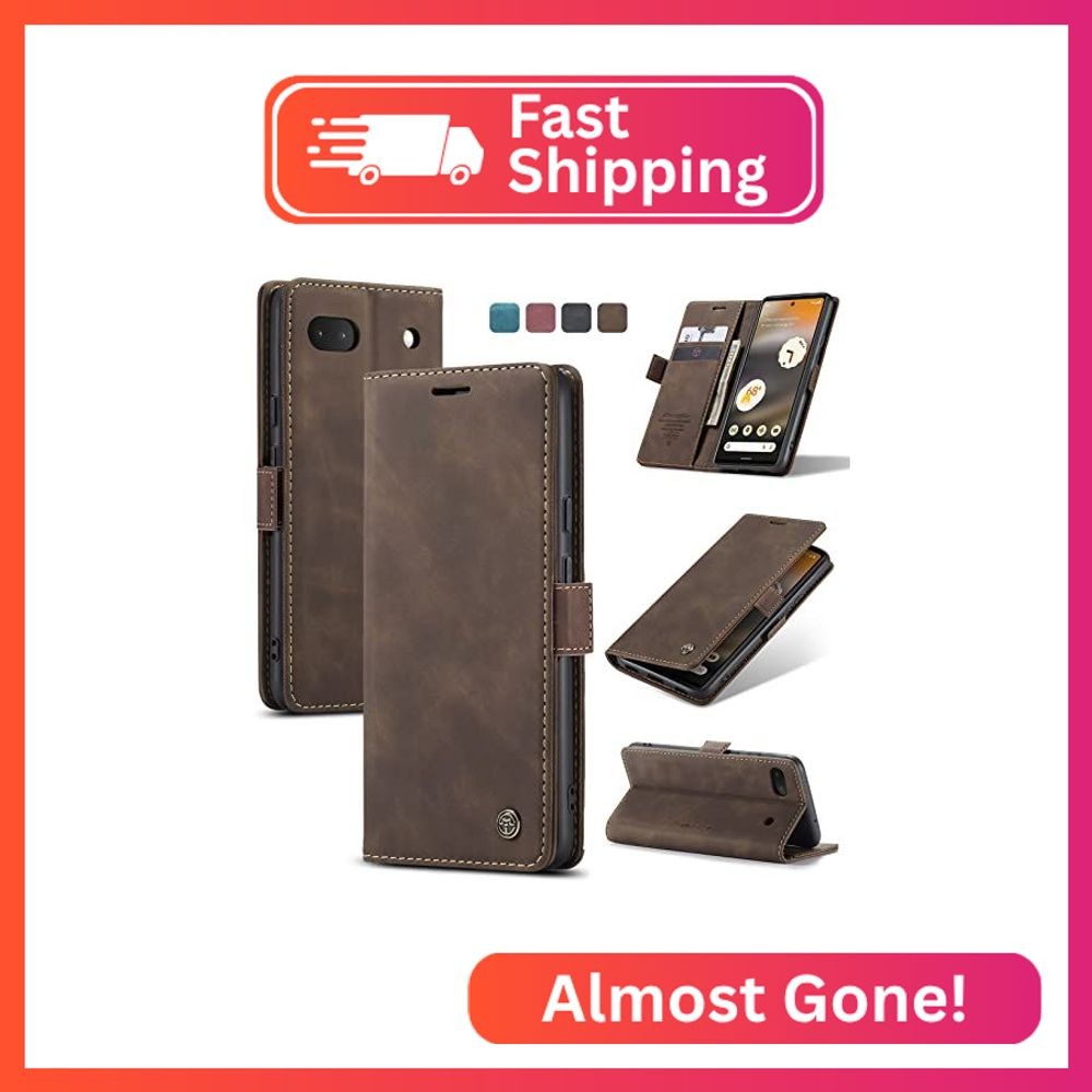 Kowauri Case for Google Pixel 6A,Classic Design Leather Wallet Magnetic Closure