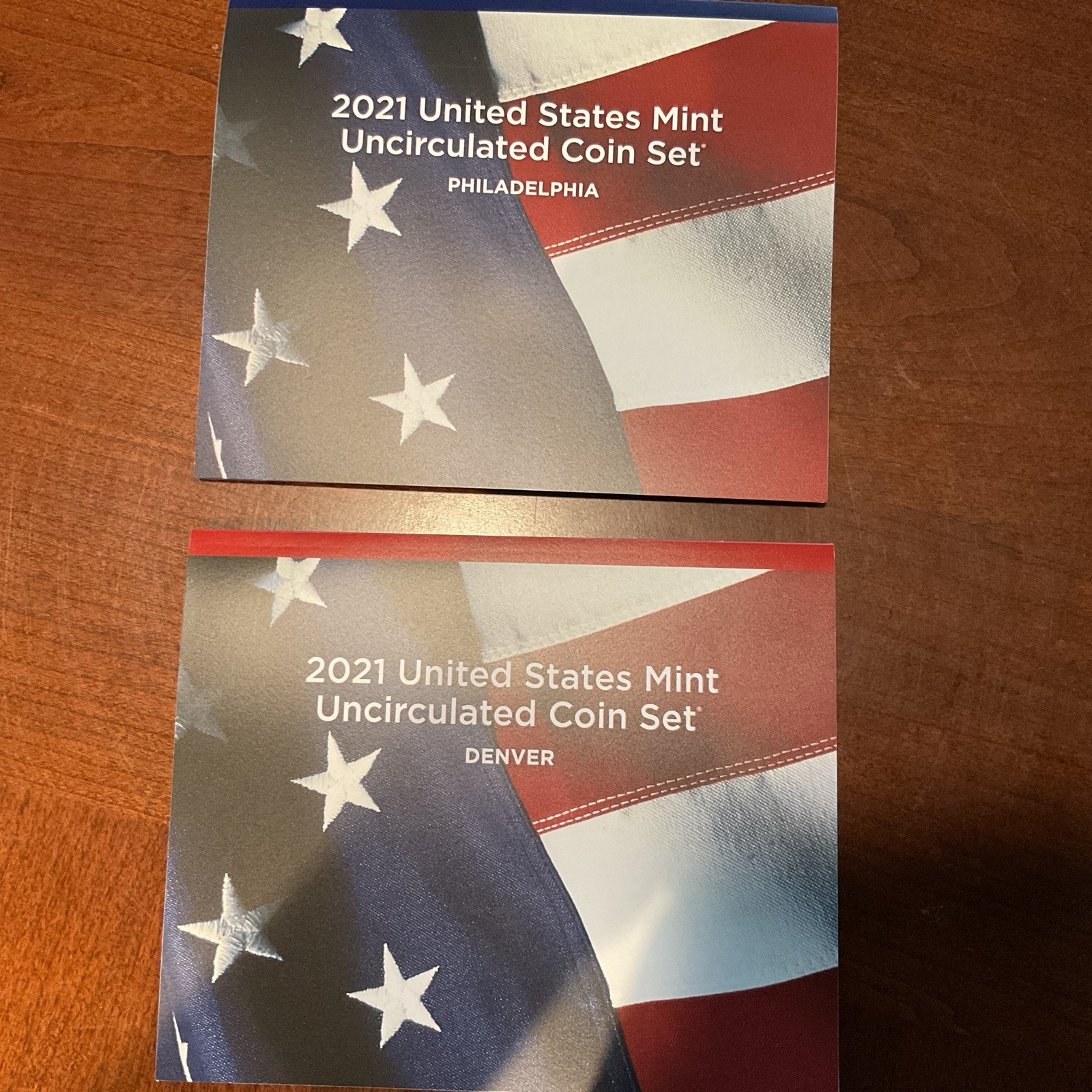 2021 2 US Mint Uncirculated Sets - Philadelphia and Denver - 7 Coins Each Set