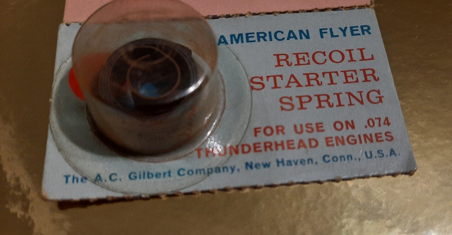 A.C. Gilbert N.o.s .074 Engine Starter Spring American Flyer Control line 40140