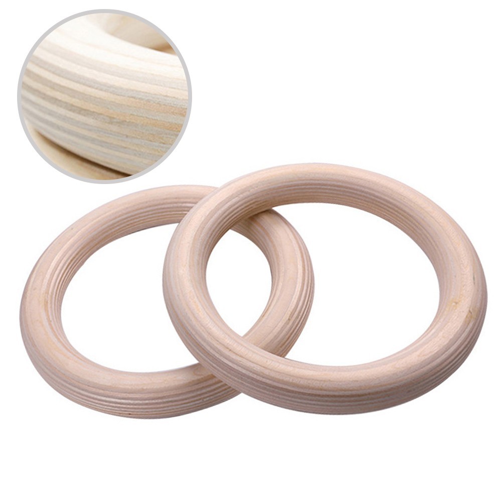 Wooden Exercise Rings (Set of for 2) Addition to Your Workout Regimen