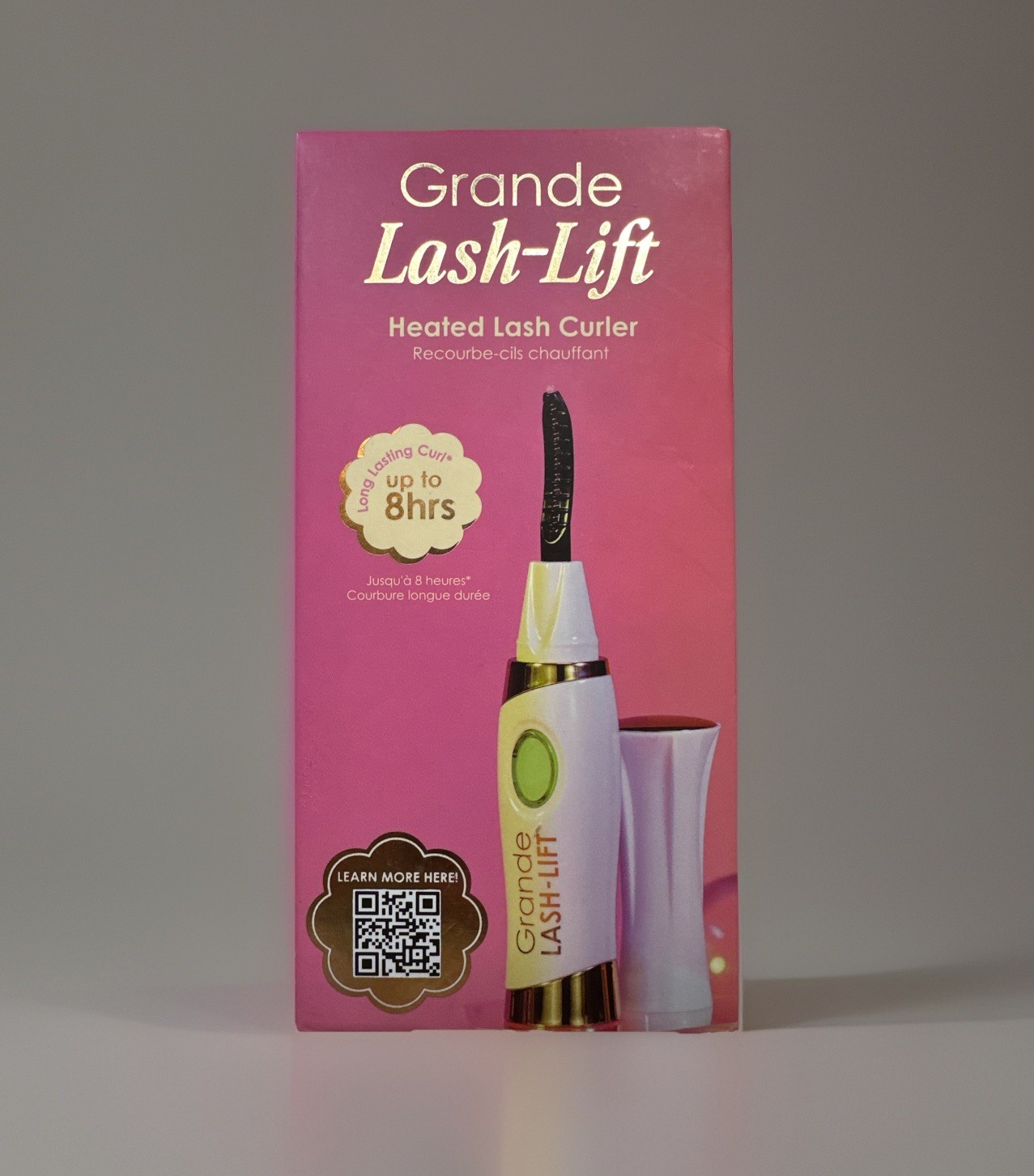 Grande Cosmetics LASH-LIFT Heated Lash Curler Long Lasting W/USB Cord NEW In Box