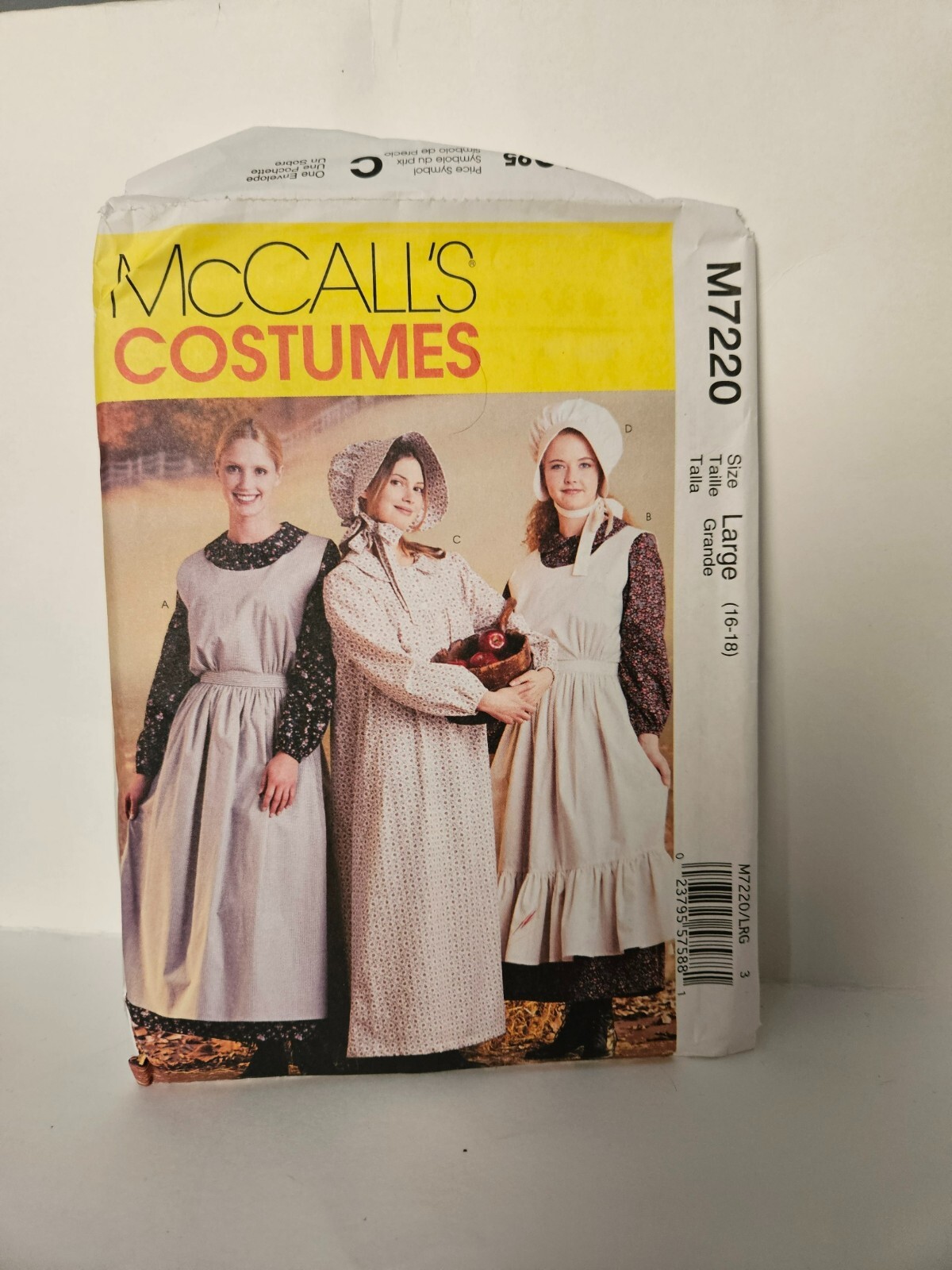 McCall's M7220 Size 8-10 or Size 16-18 Pioneer Costume Uncut 2015