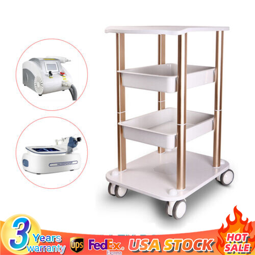 Beauty Salon Trolley Esthetician SPA Equipment Storage Stand Trolley Cart 360??