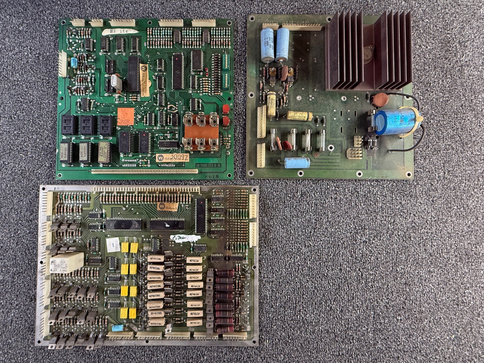 Williams Firepower Pinball Machine Board SET CPU MPU Driver Power Sys 6 ORIG