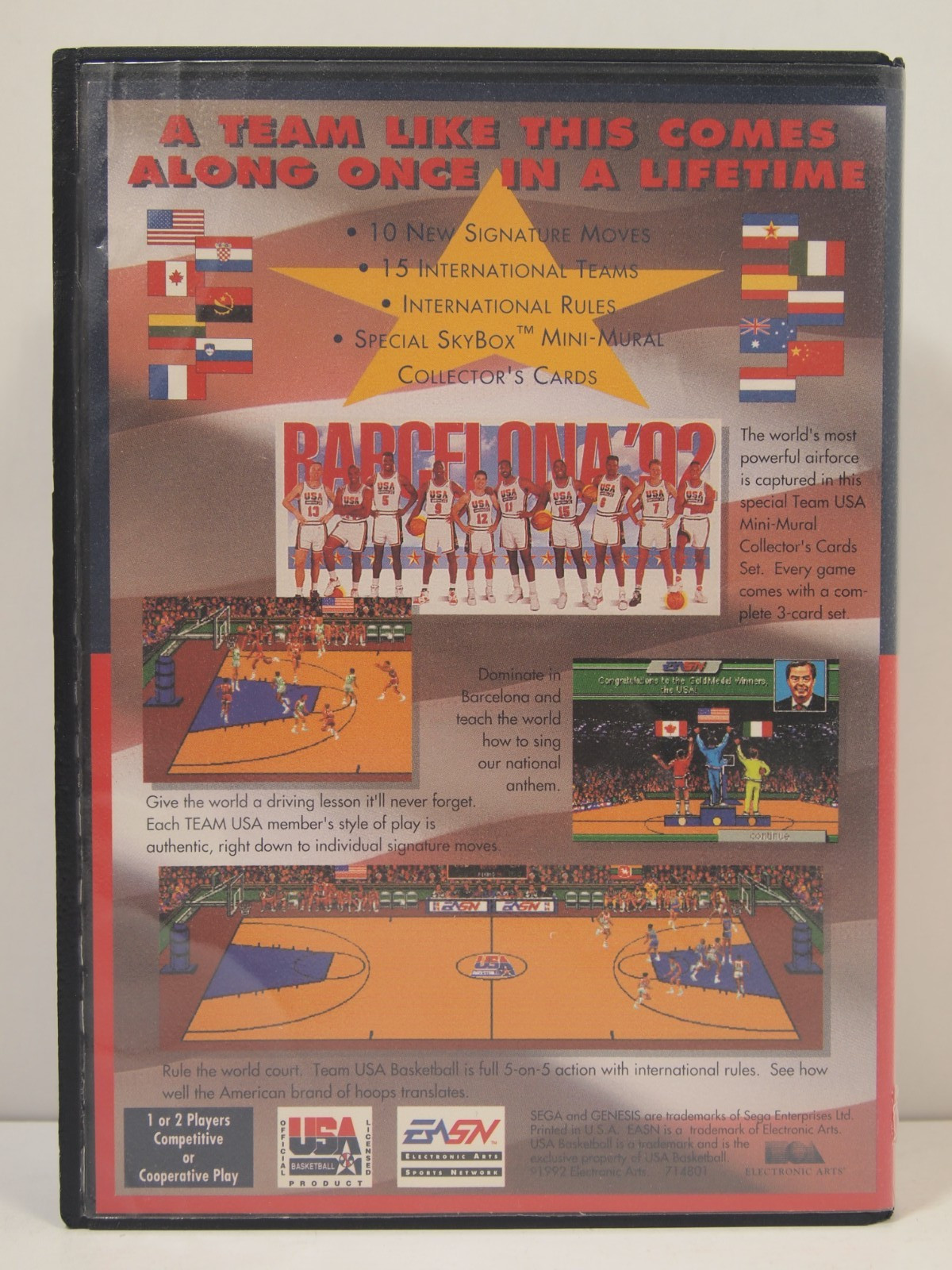 Team USA Basketball Case (SEGA Genesis) Authentic BOX ONLY