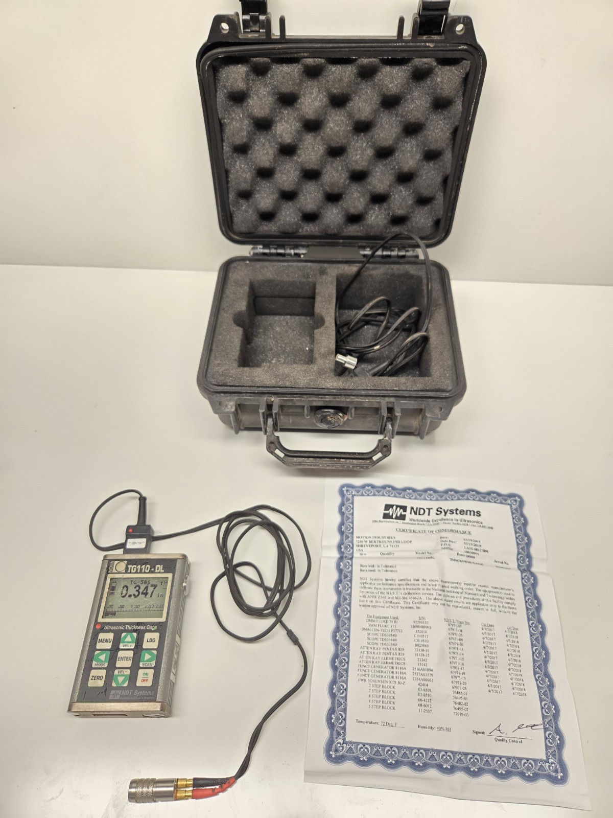 NDT Nova TG110-DL General Purpose Ultrasonic Thickness Gauge TG110DL
