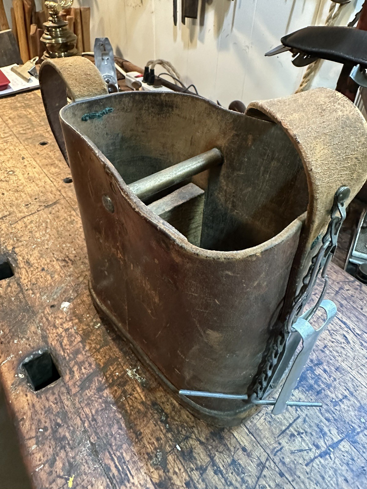 Vintage Bell System Telephone/Utility Worker Lineman Leather Tool Pouch Harness