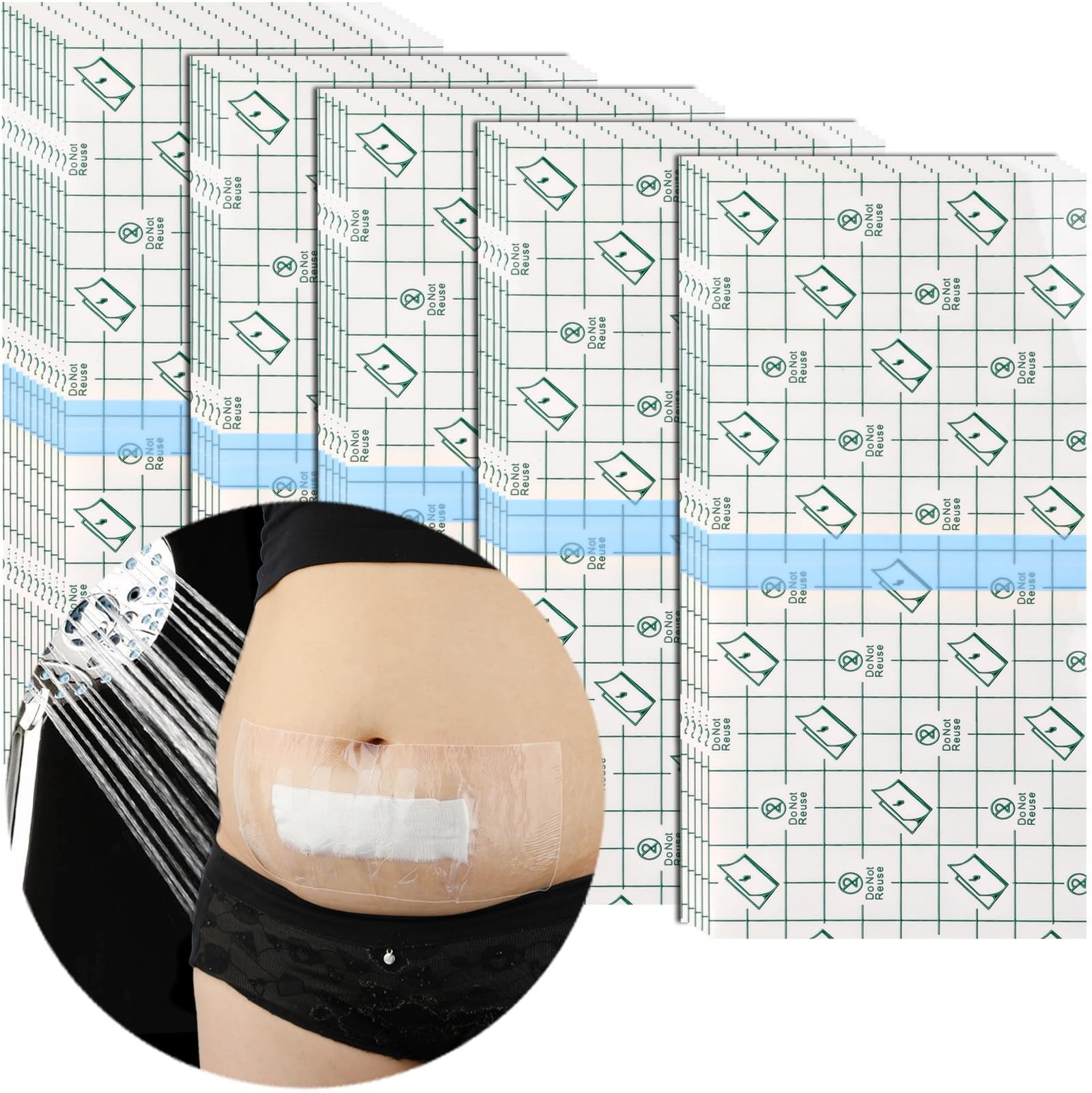 50 Pcs Waterproof Shower Protector Bandage | 6x10 Inch Large Wounds... Fast Ship