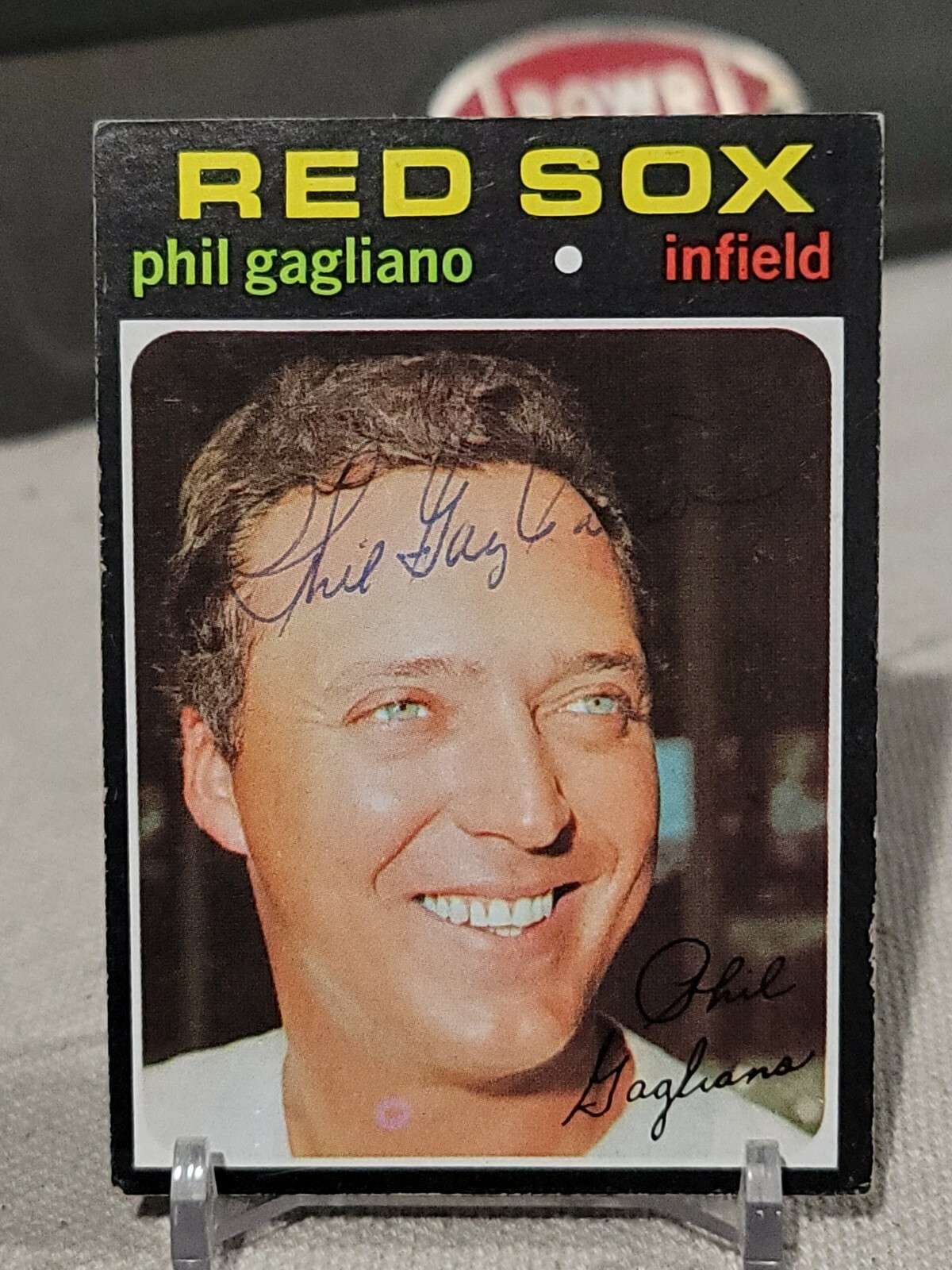 1971 TOPPS PHIL GAGLIANO AUTOGRAPHED REAL SIGNED CARD BOSTON RED SOX GUARANTEED