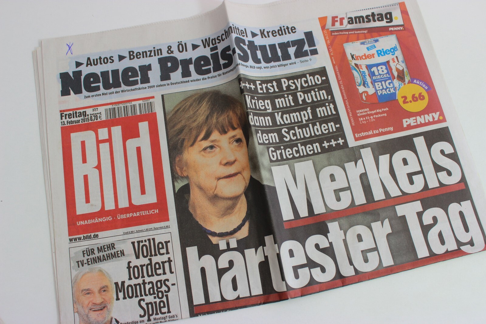 BILDzeitung 13/02/2015 February 13/2/2015 Special Occasion Gift