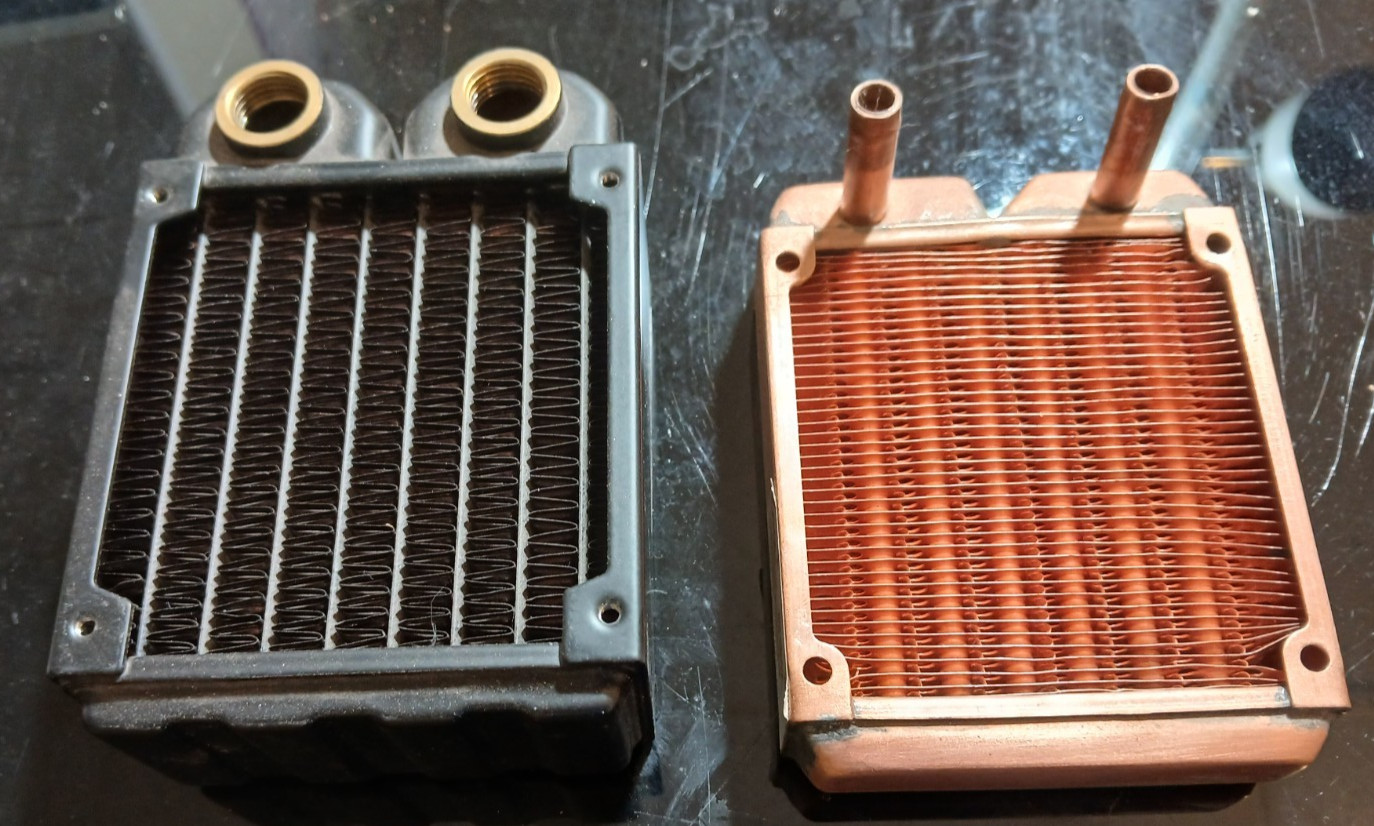 Set of 2 Small Copper Heat Exchangers - Never Used