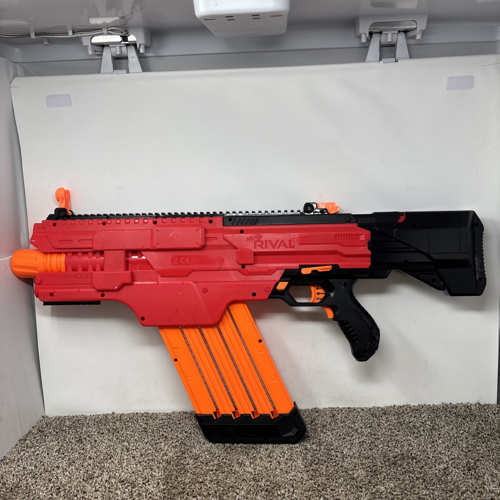 NERF Rival Khaos MXVI-4000 Nerf Blaster With Clip Motorized Tested