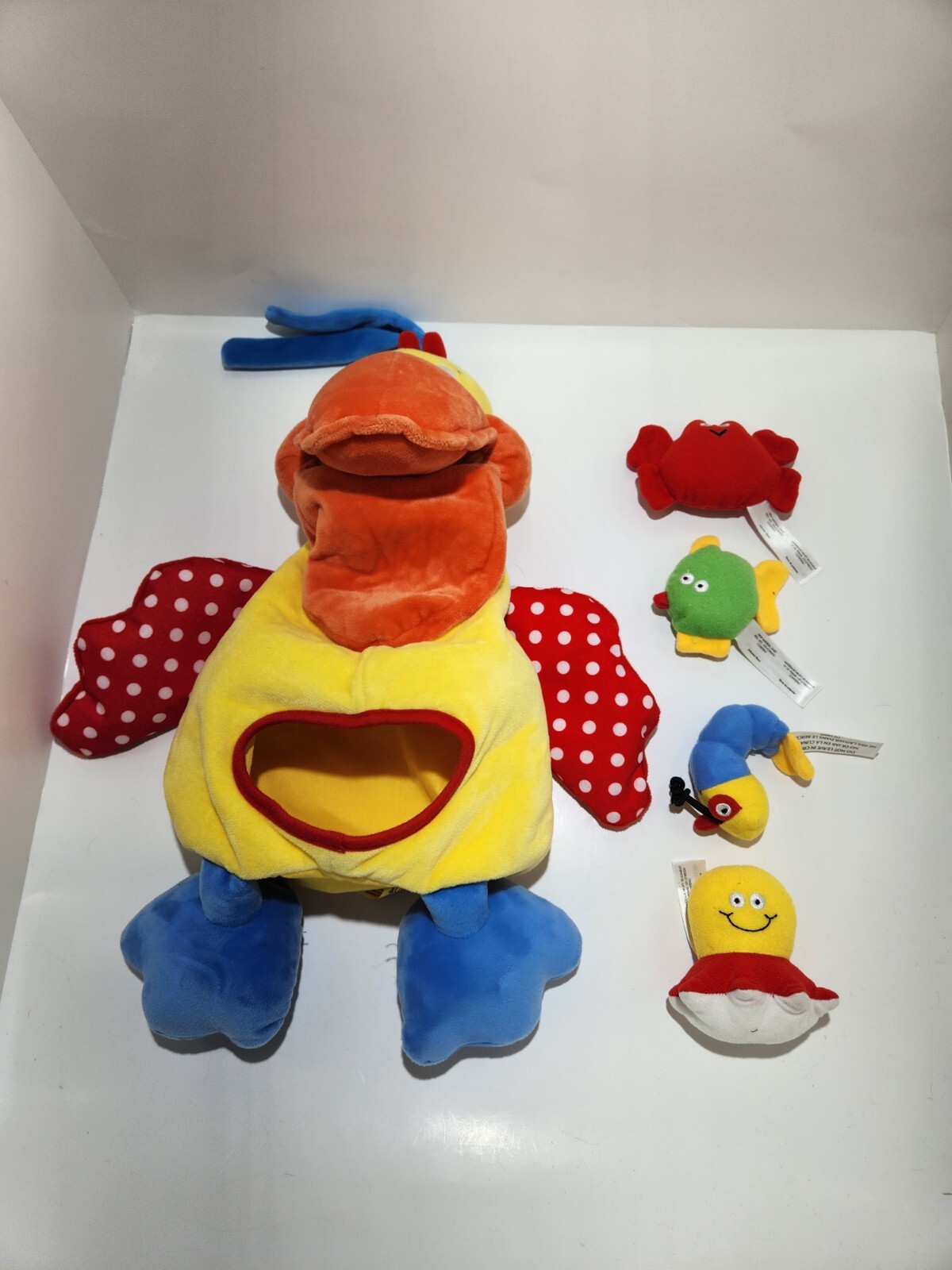 Melissa and Doug K's Kids Hungry Pelican Plush Rattle Crinkle Baby Learning Toy