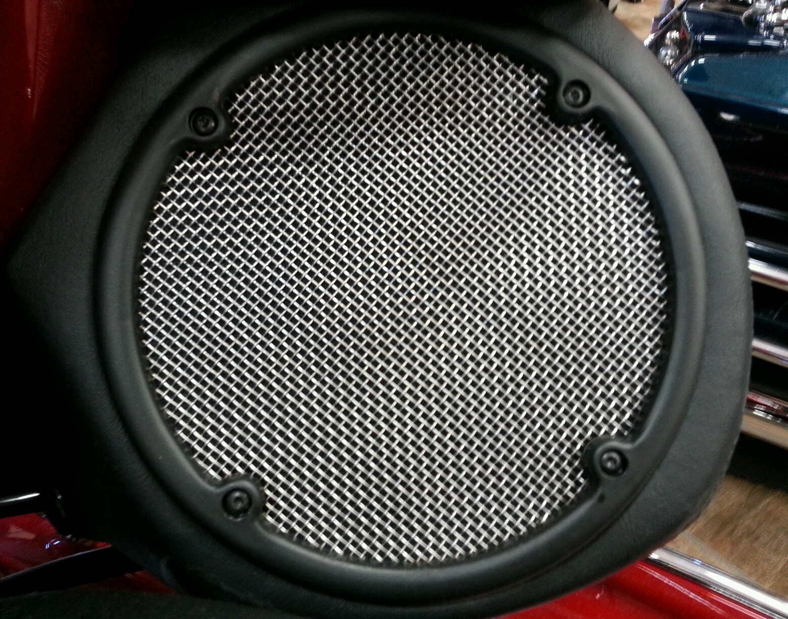 REAR STAINLESS STEEL SPEAKER GRILLS HARLEY TOURING MODELS ULTRA CLASSIC 98-2013