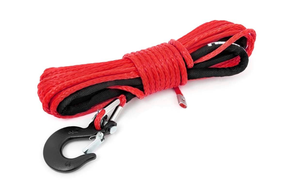 Rough Country RS161 Synthetic Winch Rope 1/4" x 50' Red