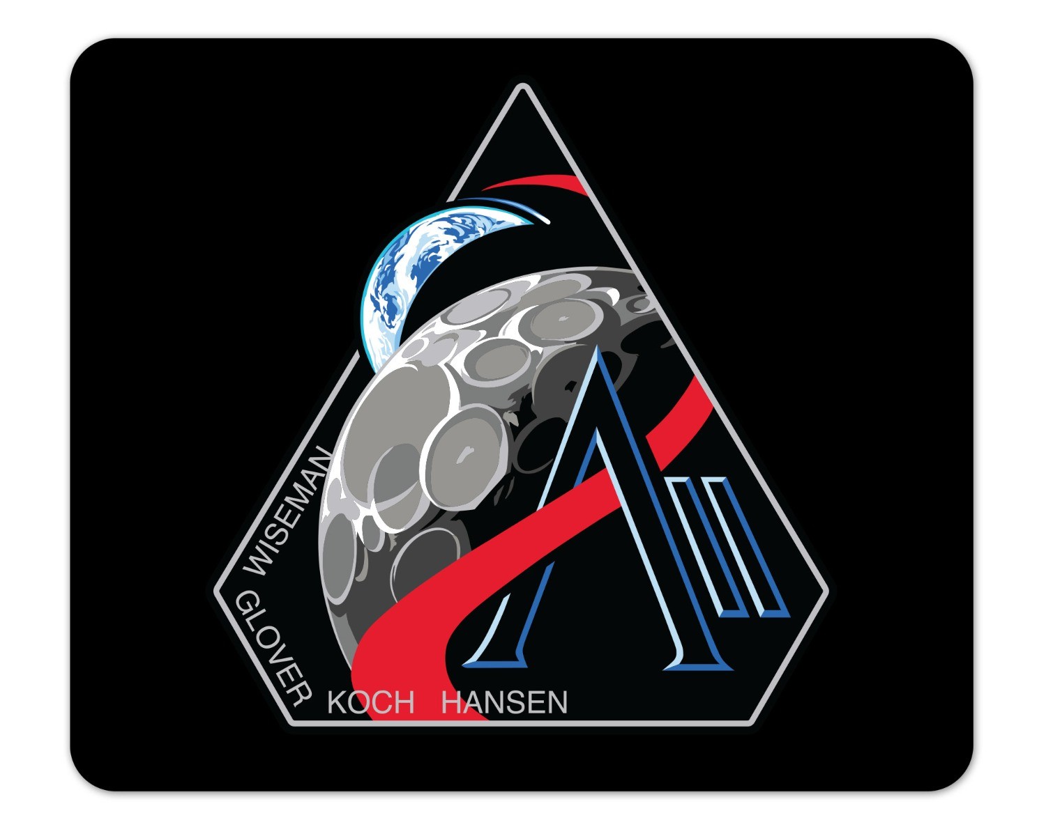 NASA Artemis 2 Mission Logo 1/8 Thick Mouse Pad