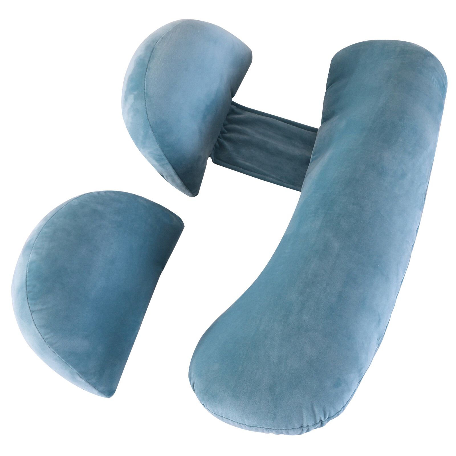 Velvet Pregnancy Pillows for Sleeping Maternity Adjustable Support for Back, Leg