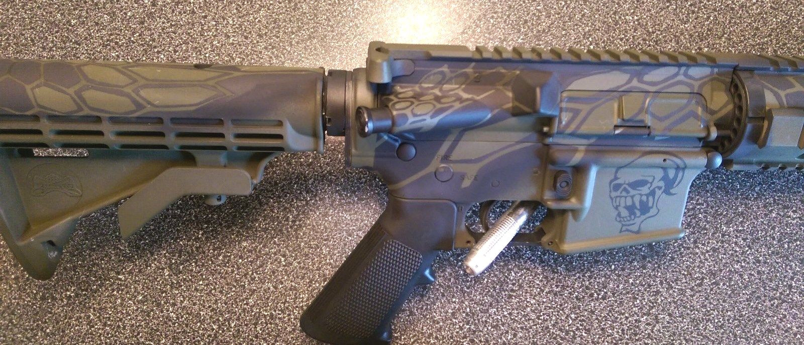 VINYL HIGH HEAT BAKE GUN STENCIL - for CERAKOTE -For Kryptek© style pattern