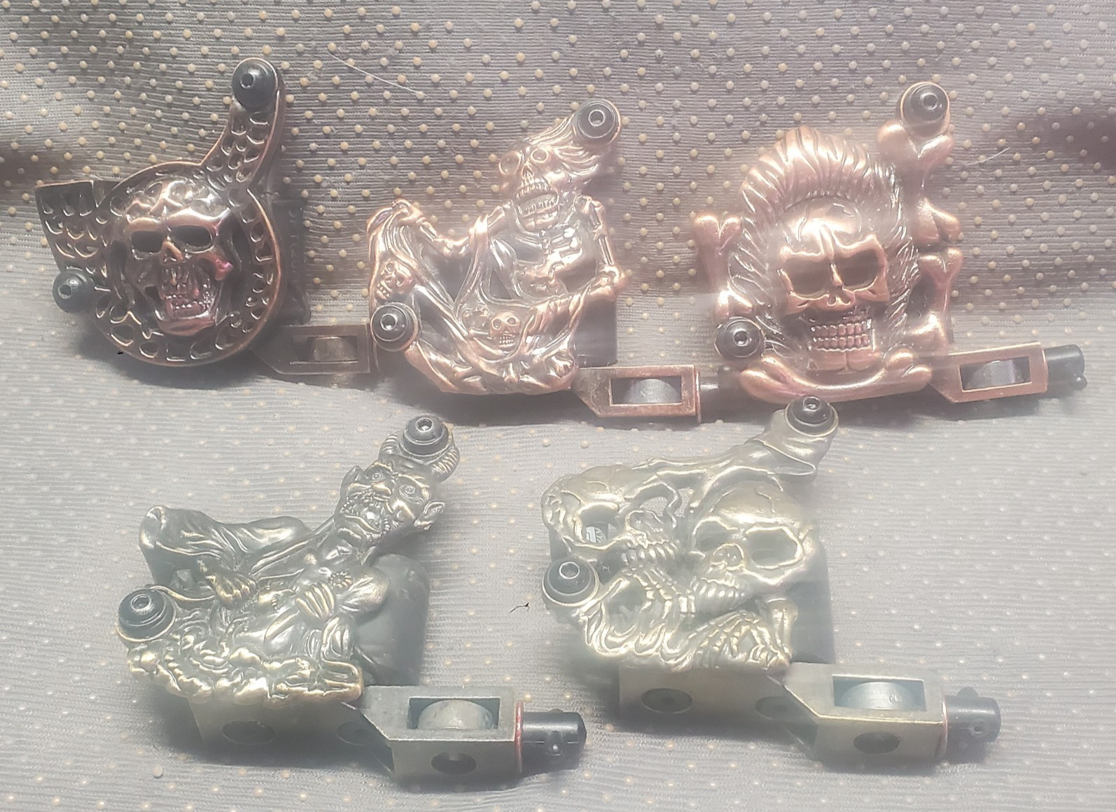 Skull Design Coil Tattoo Machine Frames Lot Of 5